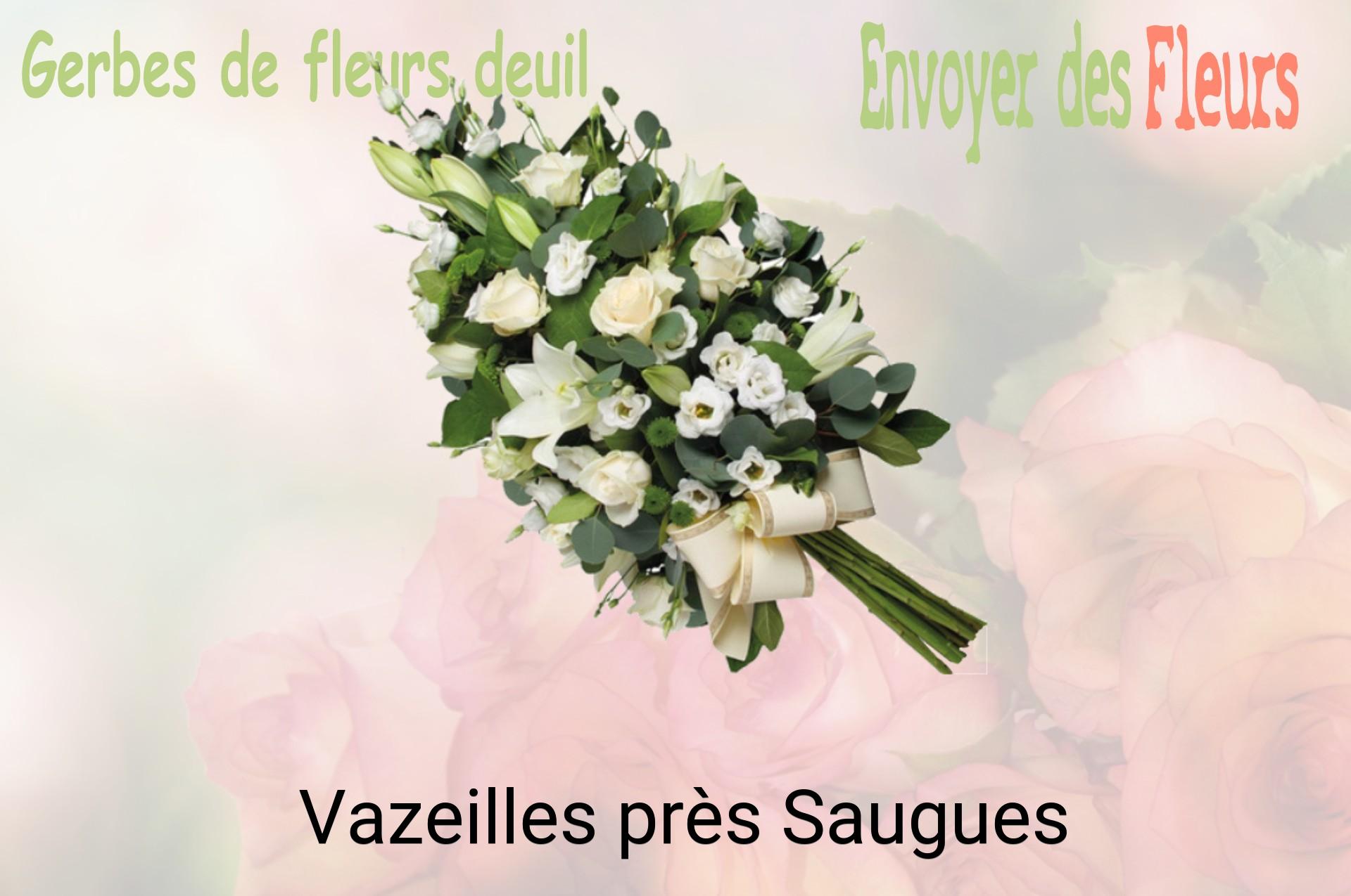 Gerbe de fleurs de deuil livrée à Vazeilles-près-Saugues